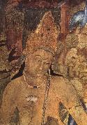 Large bodhisattva, cave i Ajanta unknow artist